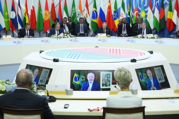 Несколько положений в декларации относятся к ситуации на Ближнем Востоке. Сергей Бобылев/Фотохост-агентство brics-russia2024.ru