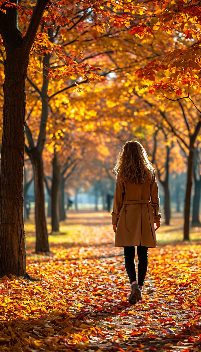 В один из таких осенних дней я решил отправиться на прогулку в парк. Листья на деревьях были окрашены в разные оттенки жёлтого, оранжевого и красного, создавая неповторимую картину. Под ногами шуршала мягкая листва, а ветер играл с волосами.