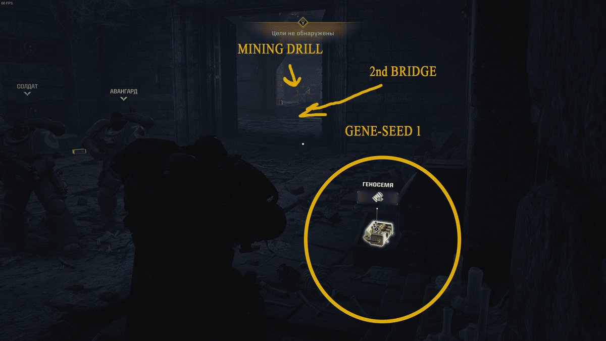 , не переходя его пройдите дальше, войдите в последний зал на этой стороне моста. Там в ящике будет геносемя. Будьте внимательны, геносемя не всегда видно из-за бортов ящика.
