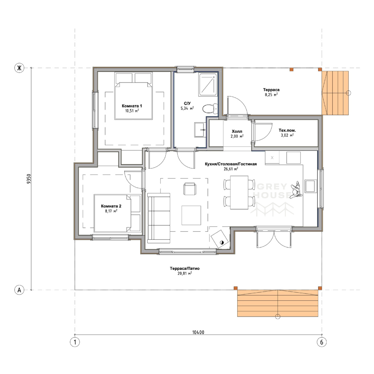 Планировка дома Байкал