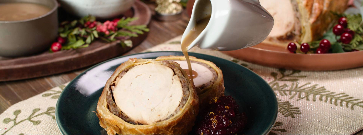 Нарезанный на порции «Веллингтон» из индейки