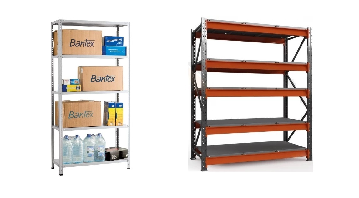 Стеллажи Практик MS Strong 255/120x70/4 и Оптима 4000x2650x785/5 M