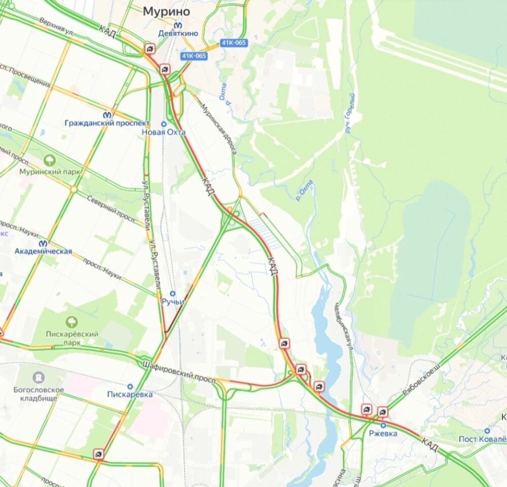    Ситуация на 10 утра 24 октября. Фото: Скриншот Яндекс.Карты