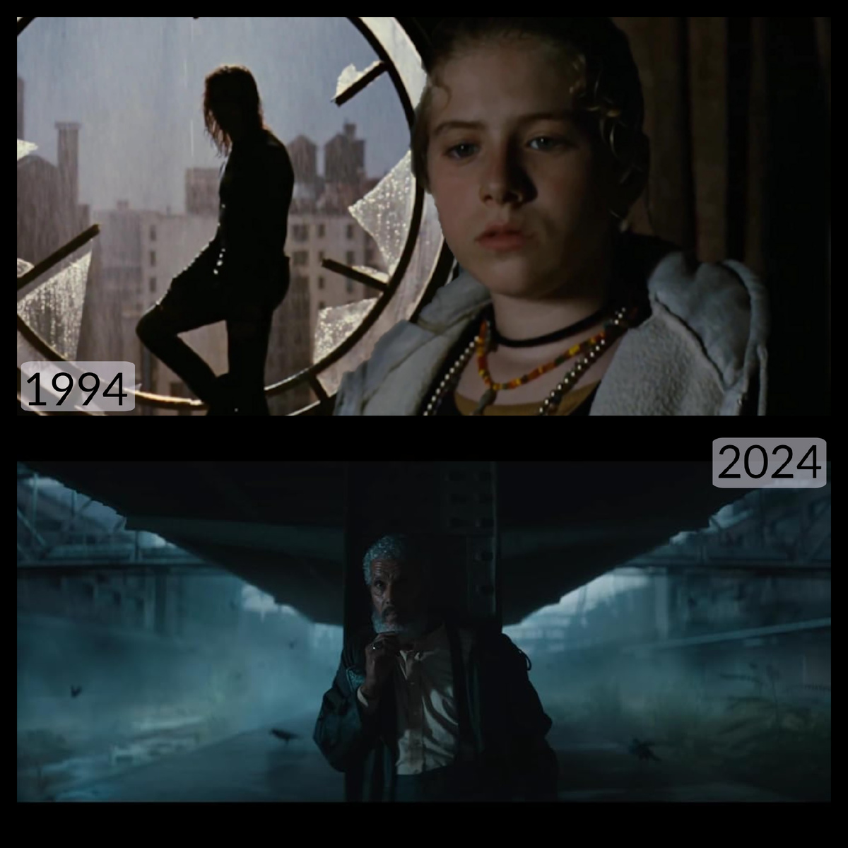 Ворон 1994, Ворон 2024, коллаж автора