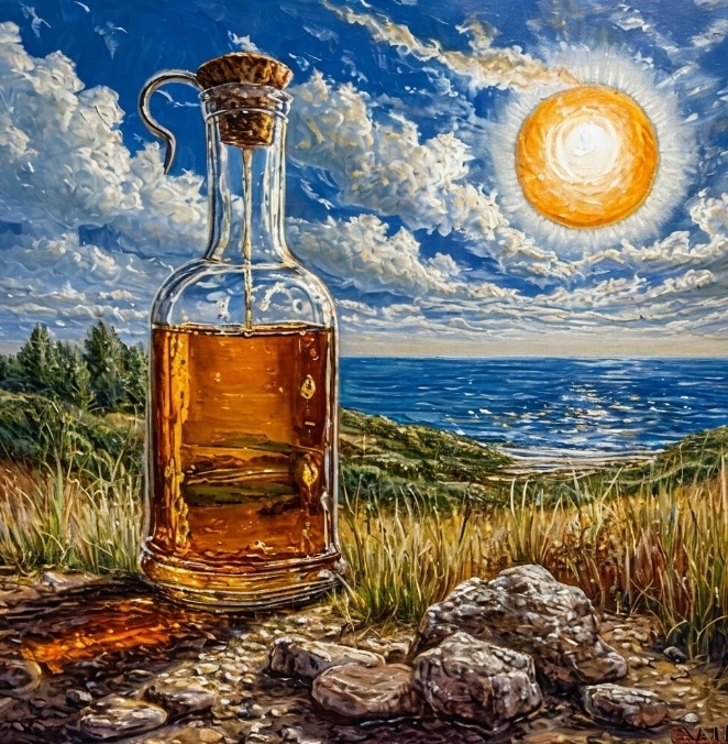 Если бы Ван Гог пил не абсент а самогон, то он нарисовал бы вот такую картину. Как сделал это я:)