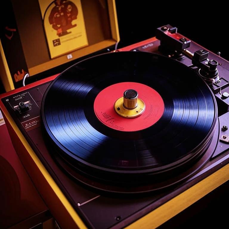 проигрыватель для винила, нарисованный ИИ гигачат