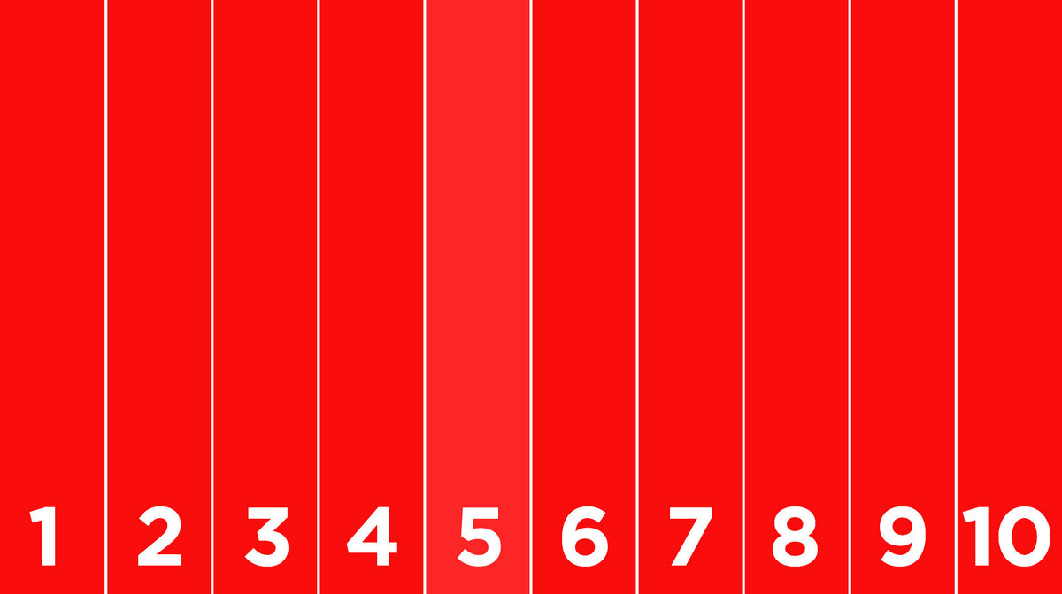 Под какой цифрой оттенок цвета отличается от остальных?