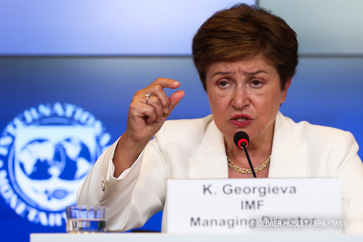    Директор-распорядитель МВФ Кристалина Георгиева. Фото: OLIVIER HOSLET / EPA / TASS