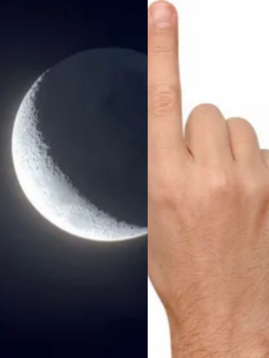 Фотоколлаж автора статьи, Убывающая Луна 