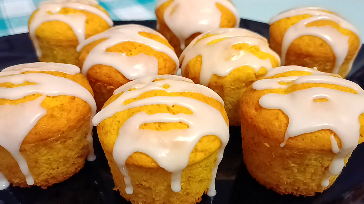 Тыквенные кексы с апельсиновой глазурью / Выпечка из тыквы