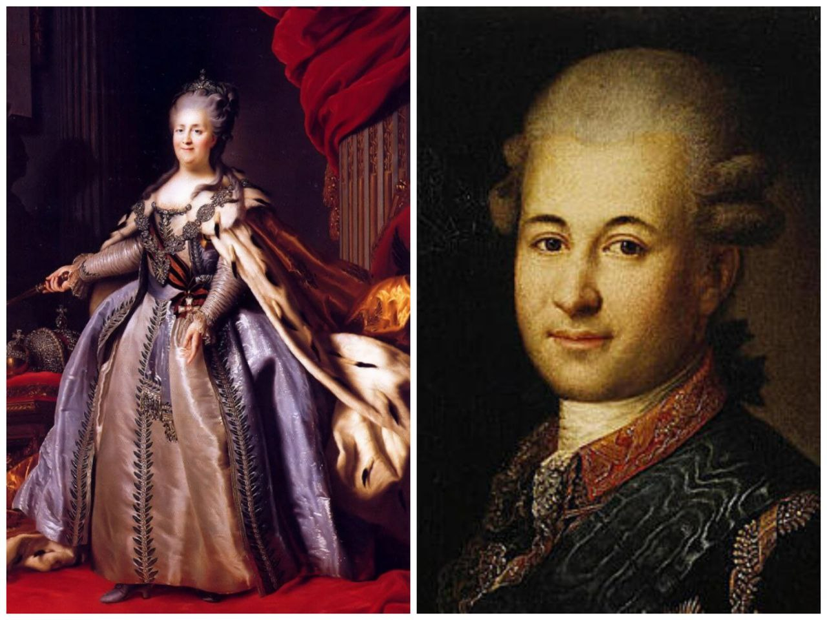 Екатерина 2 и Сергей Салтыков.