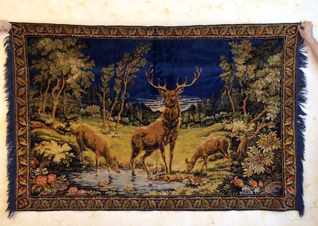 Плюшевый гобелен из СССР