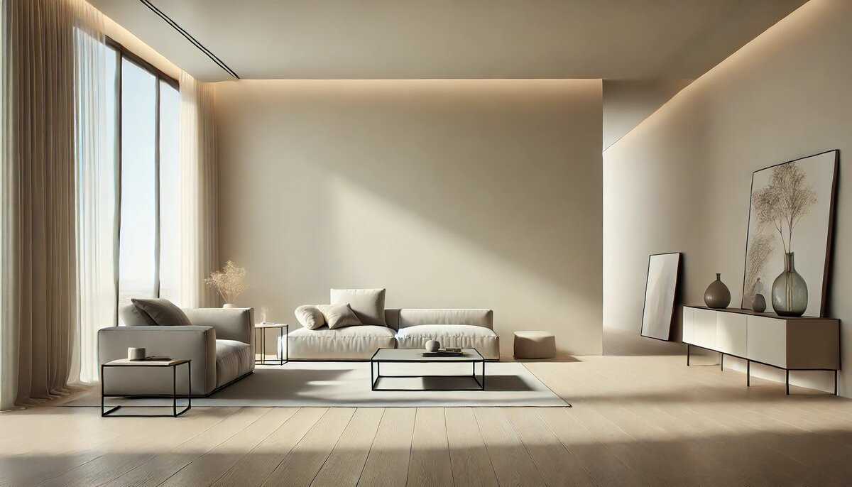 Стена в стиле минимализм.