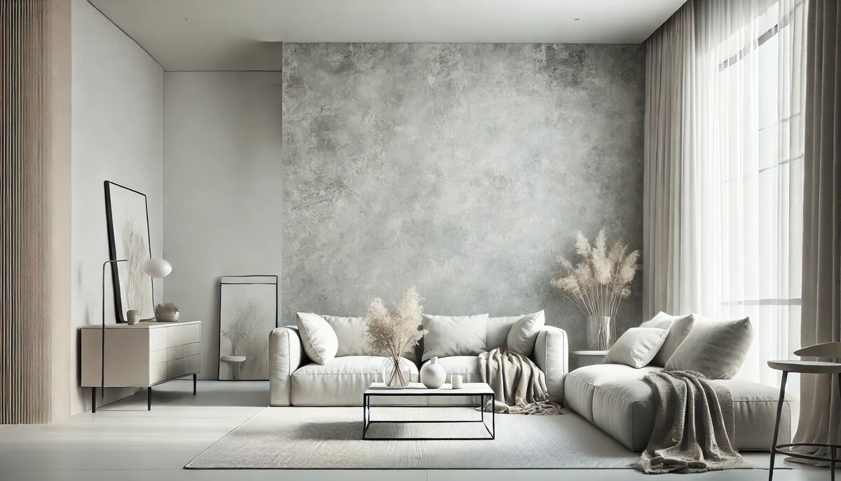 Текстурированная стена в стиле минимализм