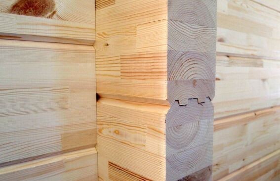 Стена из клееного бруса