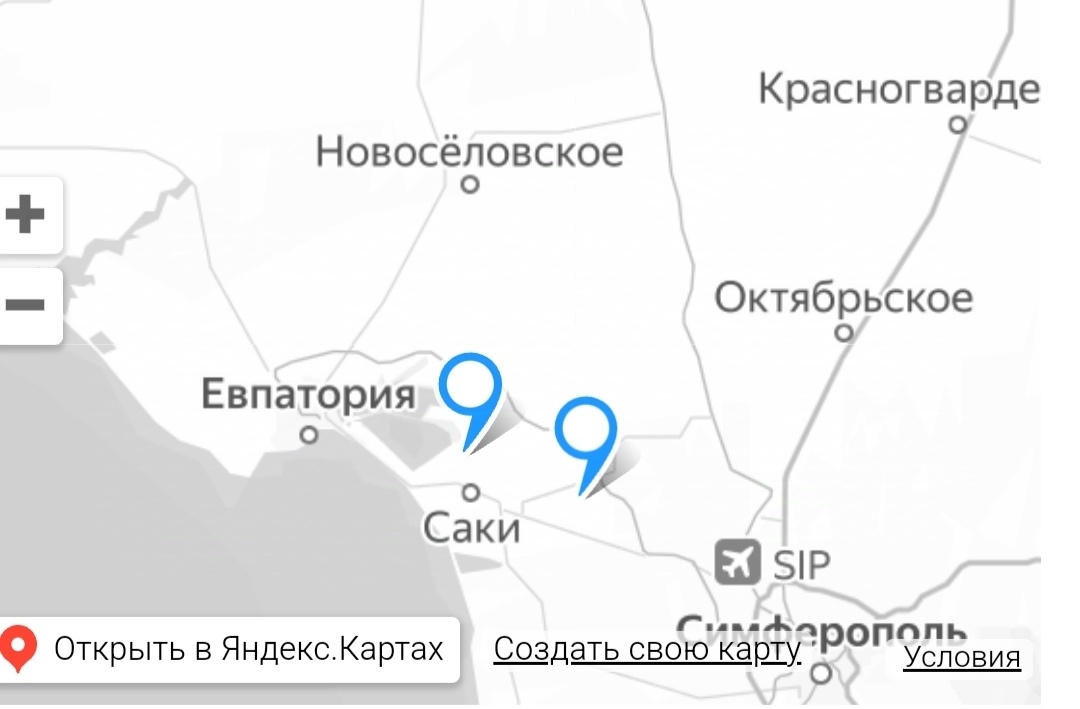 Расположение виноградников на карте.