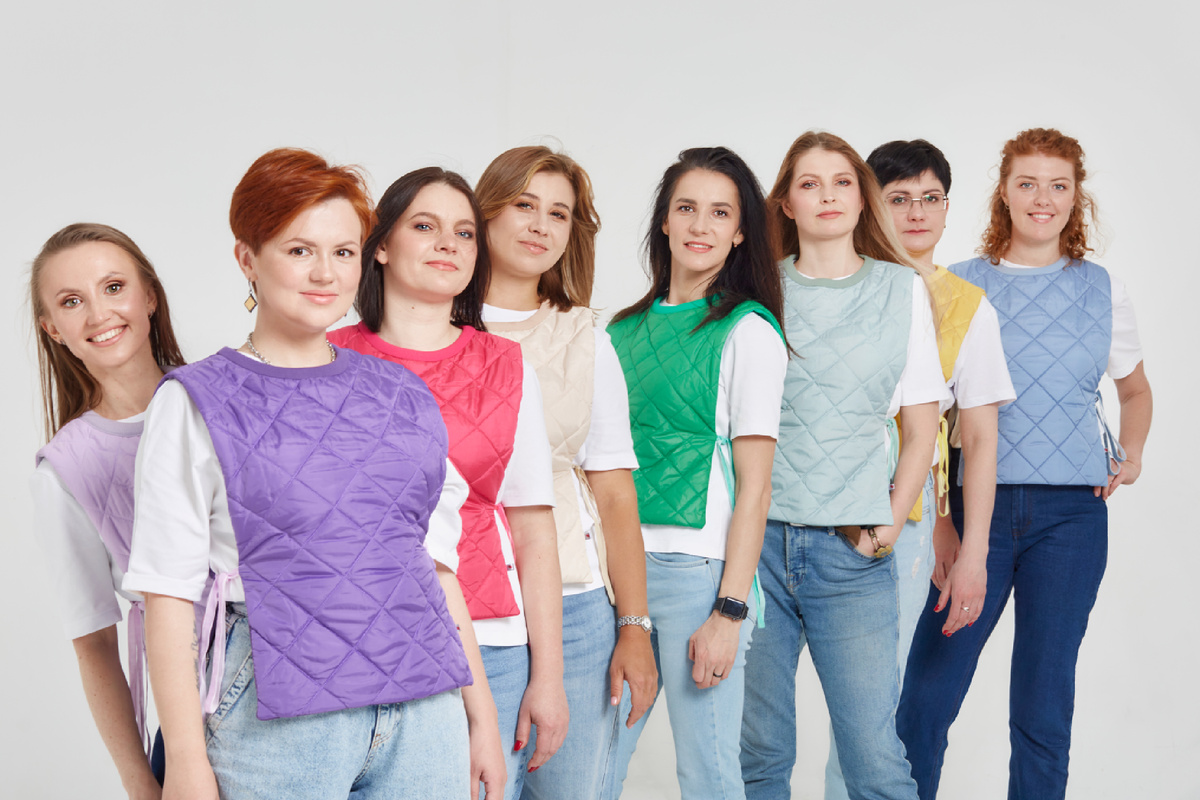 Друзья и клиенты бренда Pink Frog в стёганых телогреях