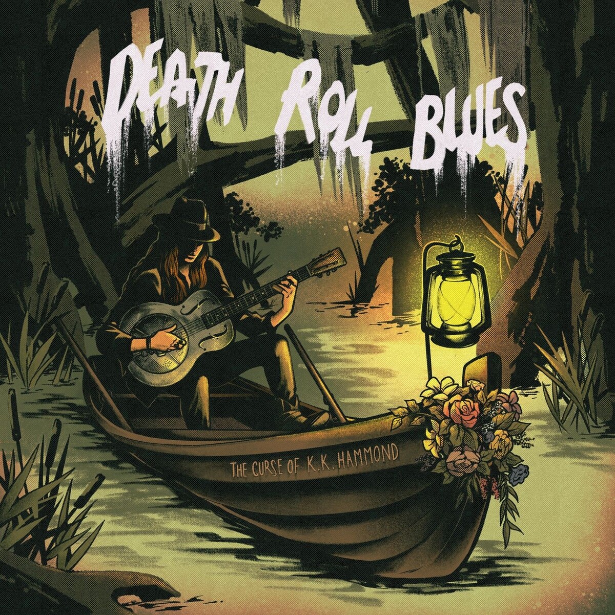 Мультяшная обложка несколько предвосхищает также и такое же обращение ee (да, это не группа, а мультиинструменталистка из Лондона, взявшая себе такой сложносочиненный совсем сценический псевдоним)  к темам и стилистике death country & swamp blues - то есть облегченное, утрированное, поверхностное, - но всё же не лишенное некоторых ништяков, а прежде всего и в первую очередь - ее голоса. Который может быть временами банален и неуместен - но всегда и категорически красив.