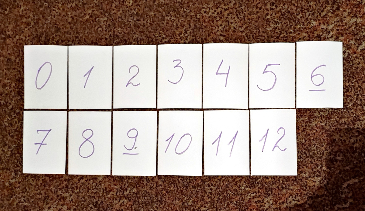 Цифры 6 и 9 подчёркиваем внизу, что бы не было путаницы.