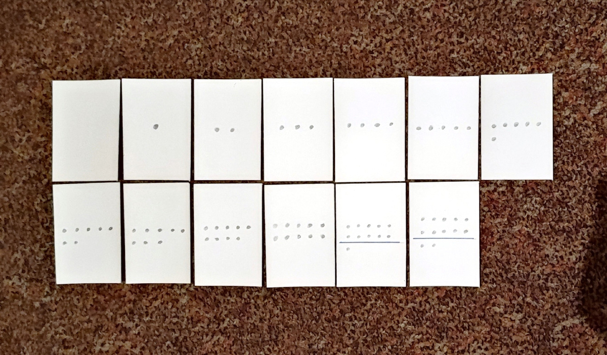 Обратная сторона карточек. 