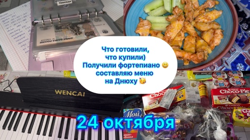 Что готовили , что купили . Закупка продуктов . Получили фортепиано ) Составляю меню на Днюху 🥳 24 октября