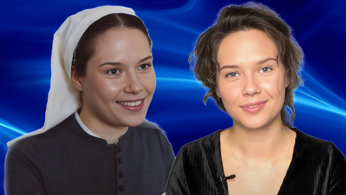 Актриса Анастасия Белова в сериале «Княжна милосердия» и в обычной жизни. Коллаж. Автор: Елена Д.