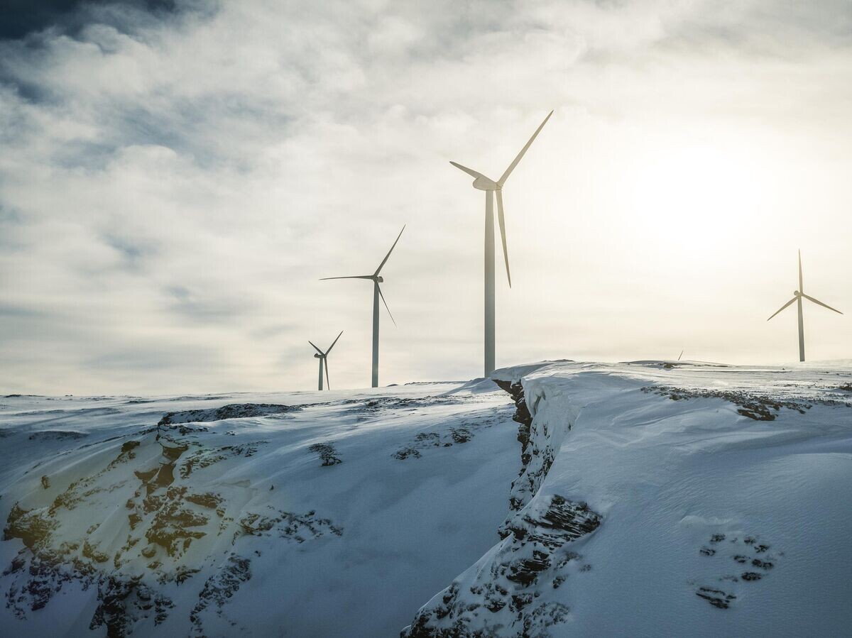    Ветрогенераторы в Арктике © iStock.com / piola666
