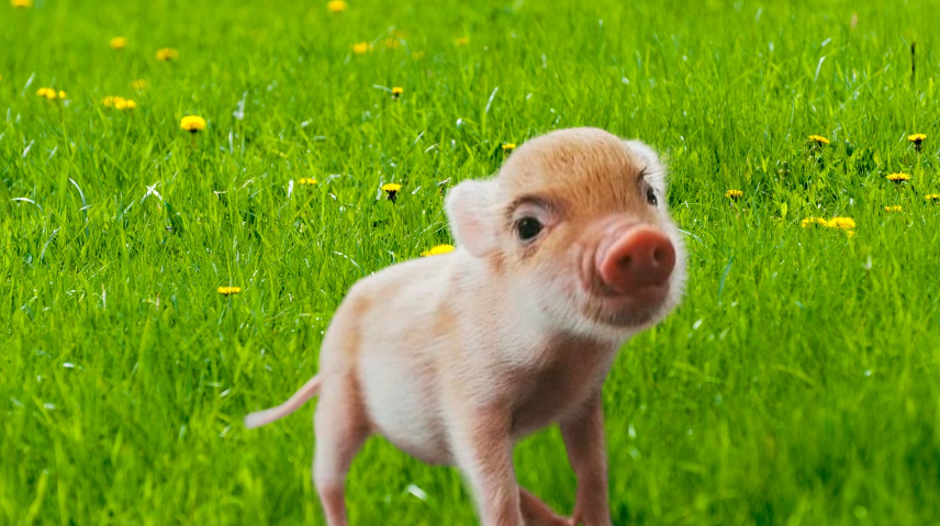 Маленькие поросята с миловидной внешностью