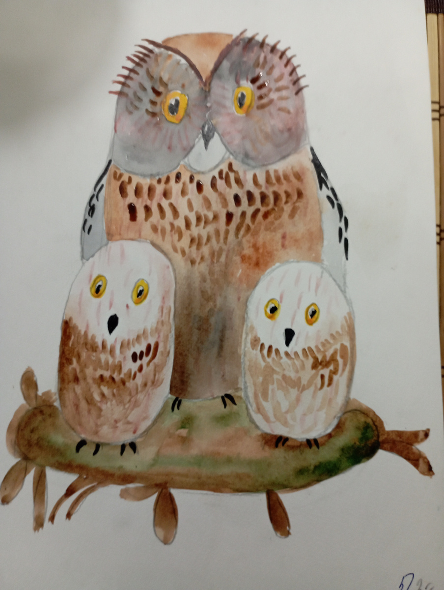 Школьный рисунок. Правда оценка 3 за него. 