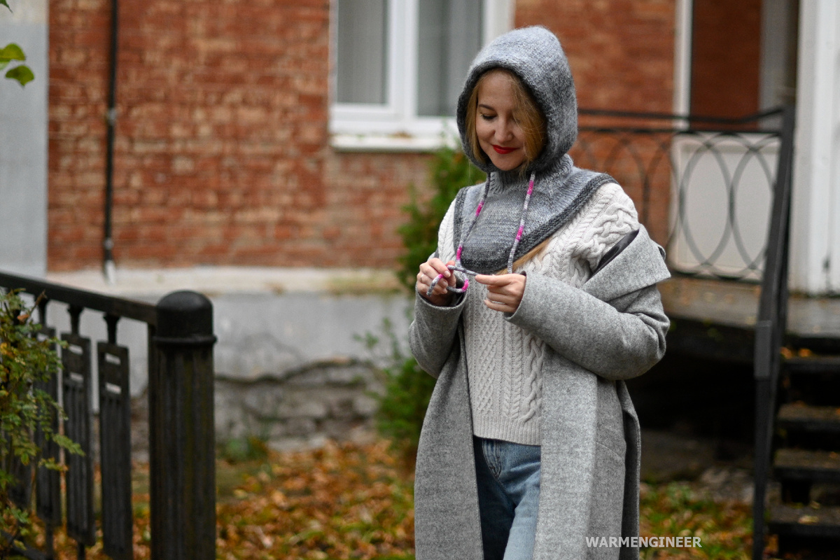 Капюшон из 100% шерсти