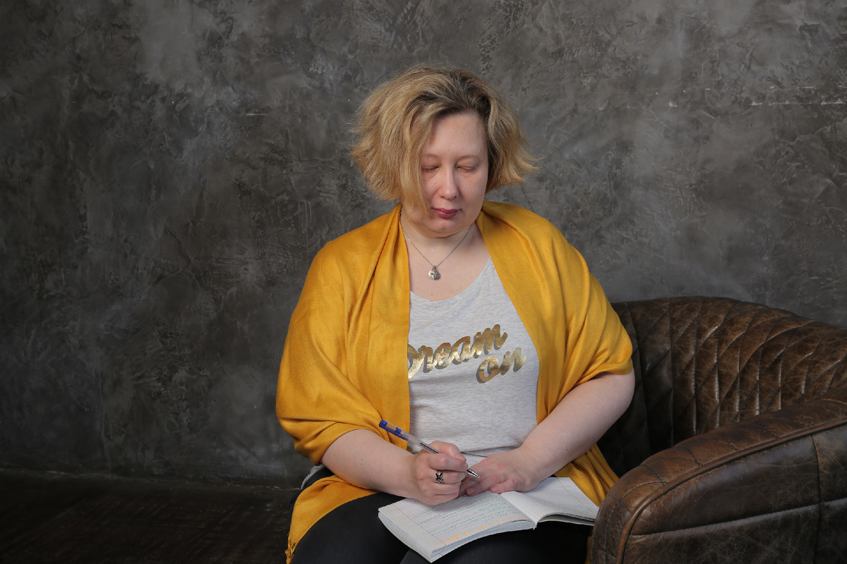 На профессиональной фотосессии 