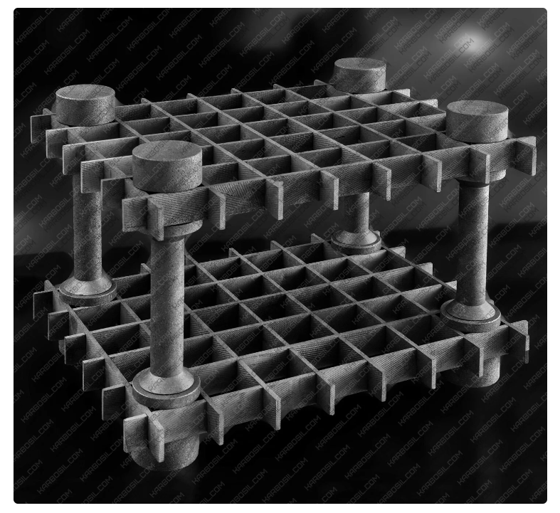 Изделия применяются в электротермических печах в качестве оснастки, несущей силовую нагрузку с возможностью эксплуатации в агрессивных средах при высоких температурах до 2200 °C