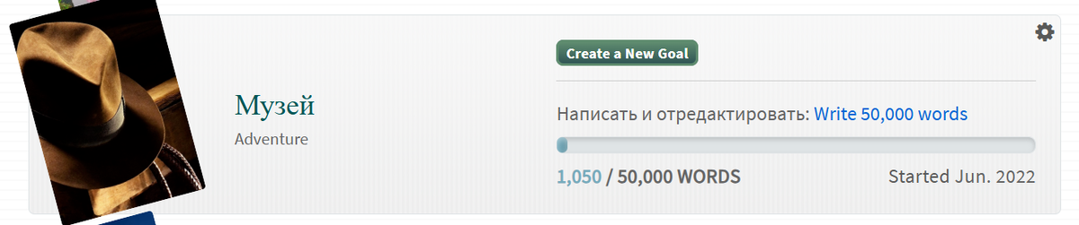 Можно каждый день добавлять сколько написали, чтобы видеть движение к цели. Но создавать проект можно в любой месяц, не только в ноябре.