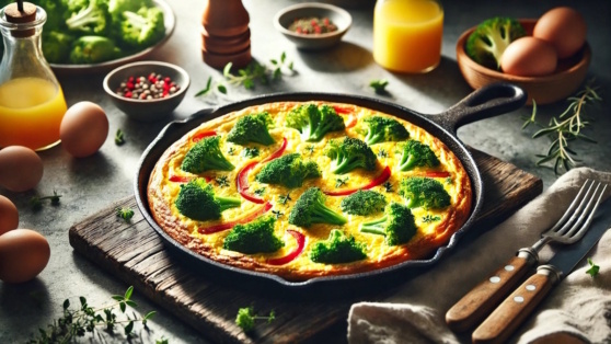    Сытный и полезный омлет на завтрак: итальянская фриттата с брокколи и болгарским перцем Андрей Соколов