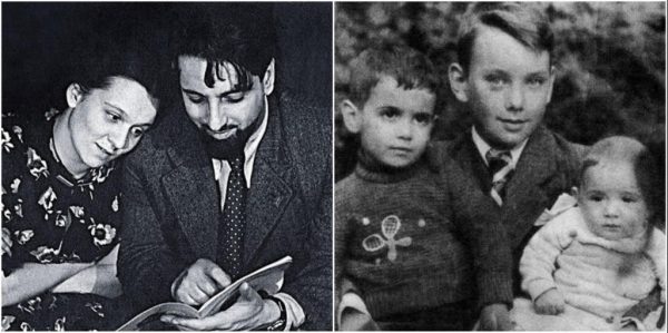    Нина Ольшевская с Виктором Ардовым и их сыновья, фото:retrospectra.ru