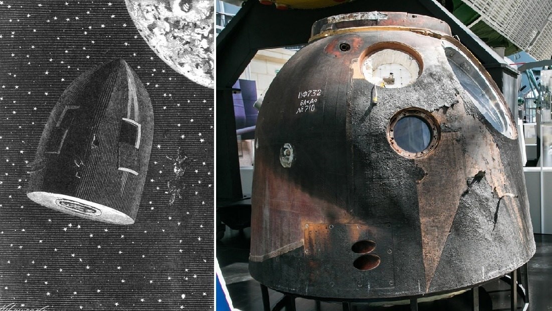 Иллюстрация и спускаемый аппарат