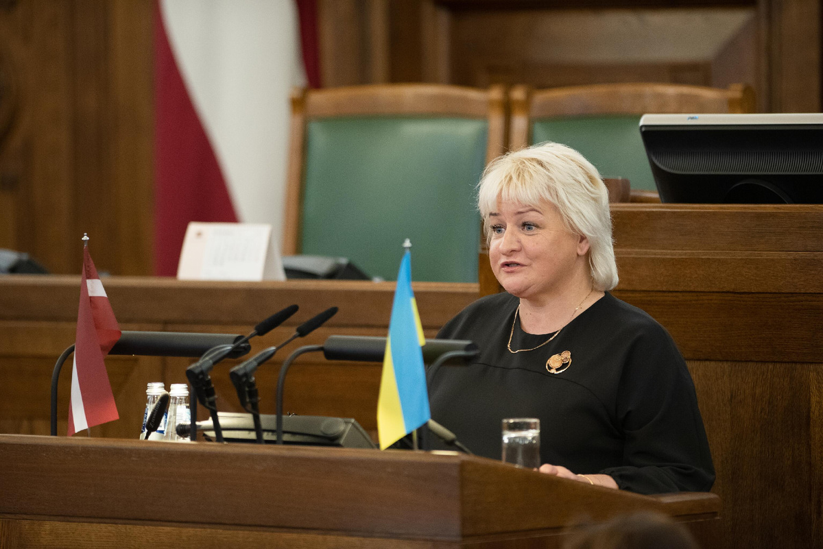 Зариня-Стуре возмущена учебниками на русском языке © CC BY-SA 2.0 / Saeima / Ieva Ābele