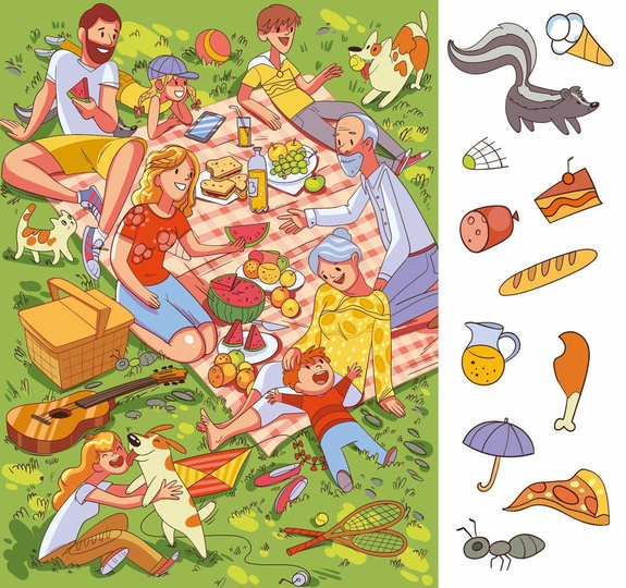 Найти спрятанные предметы