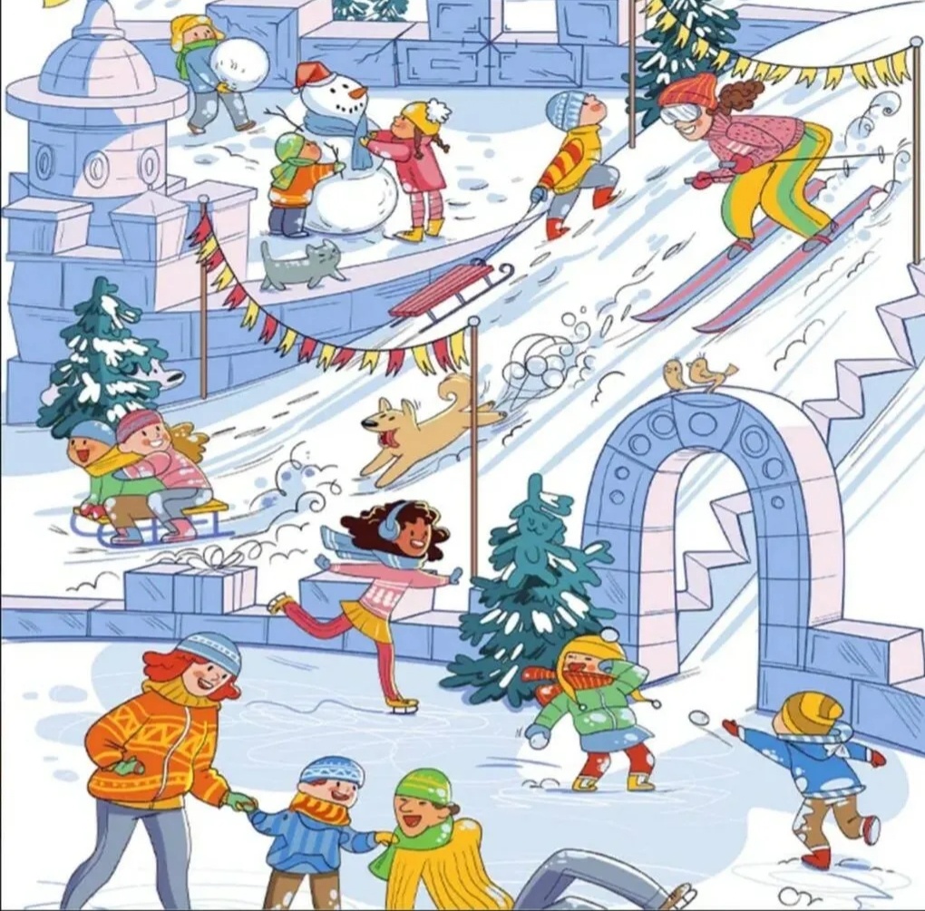 Найди спрятанные предметы на картинке