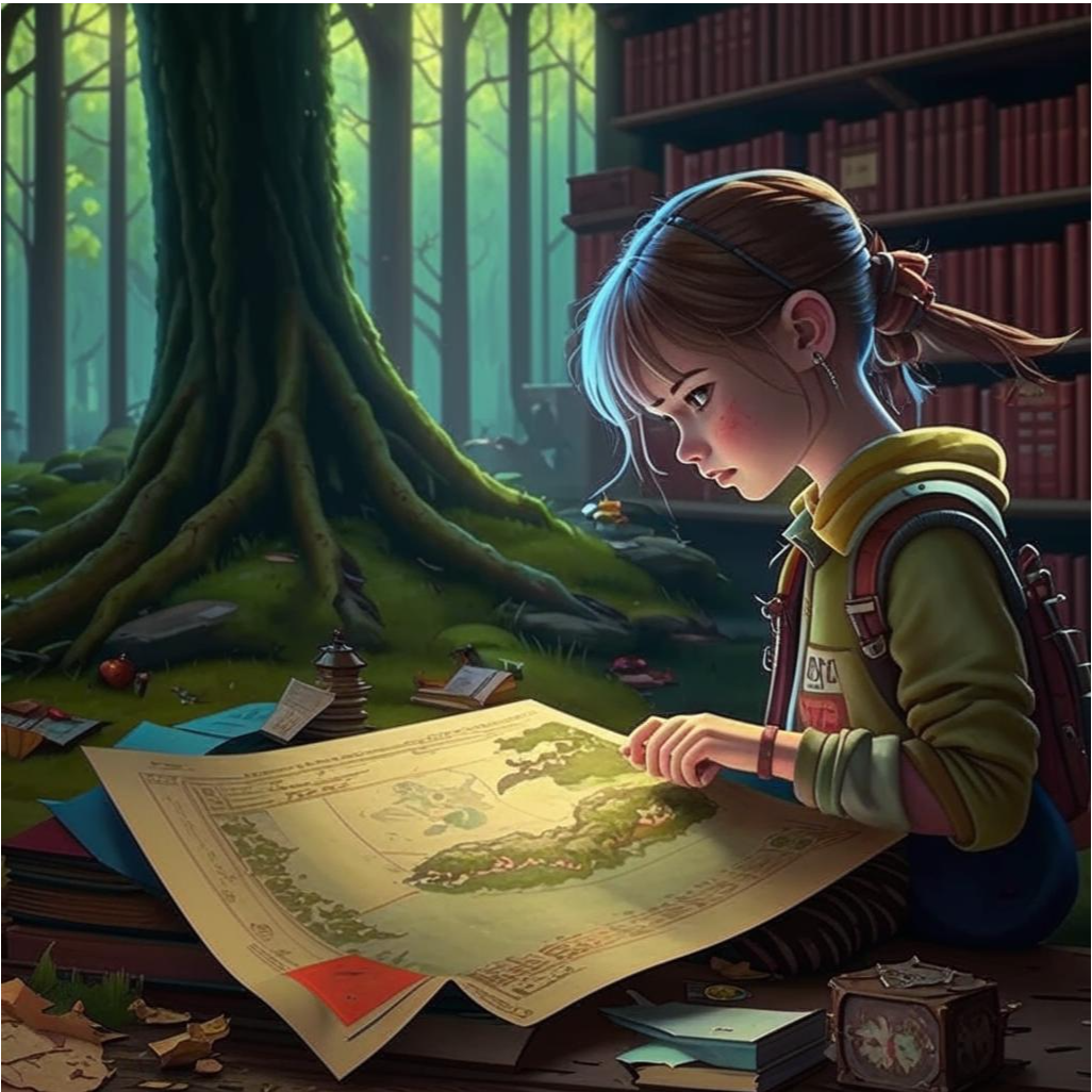 Девочка Аня находит старую карту