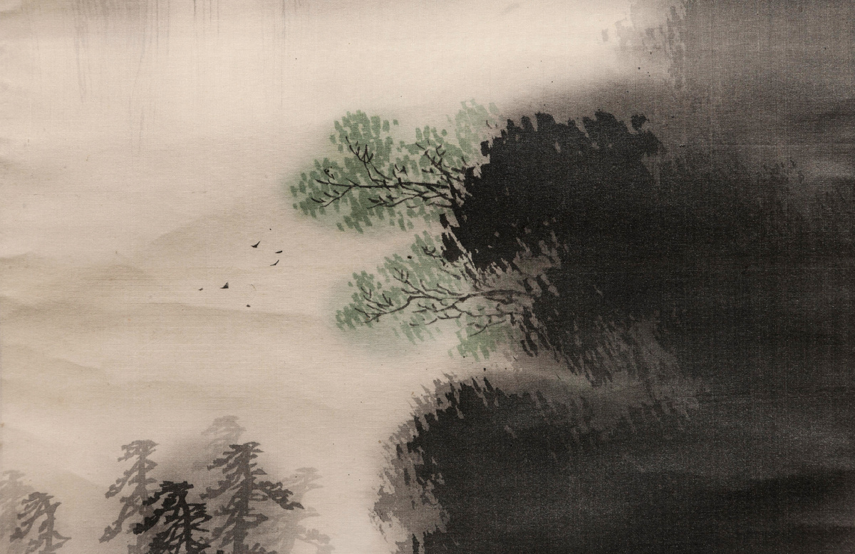 Старая мельница. Кōгаку (広嶽). Япония, середина XIX века. Фрагмент.