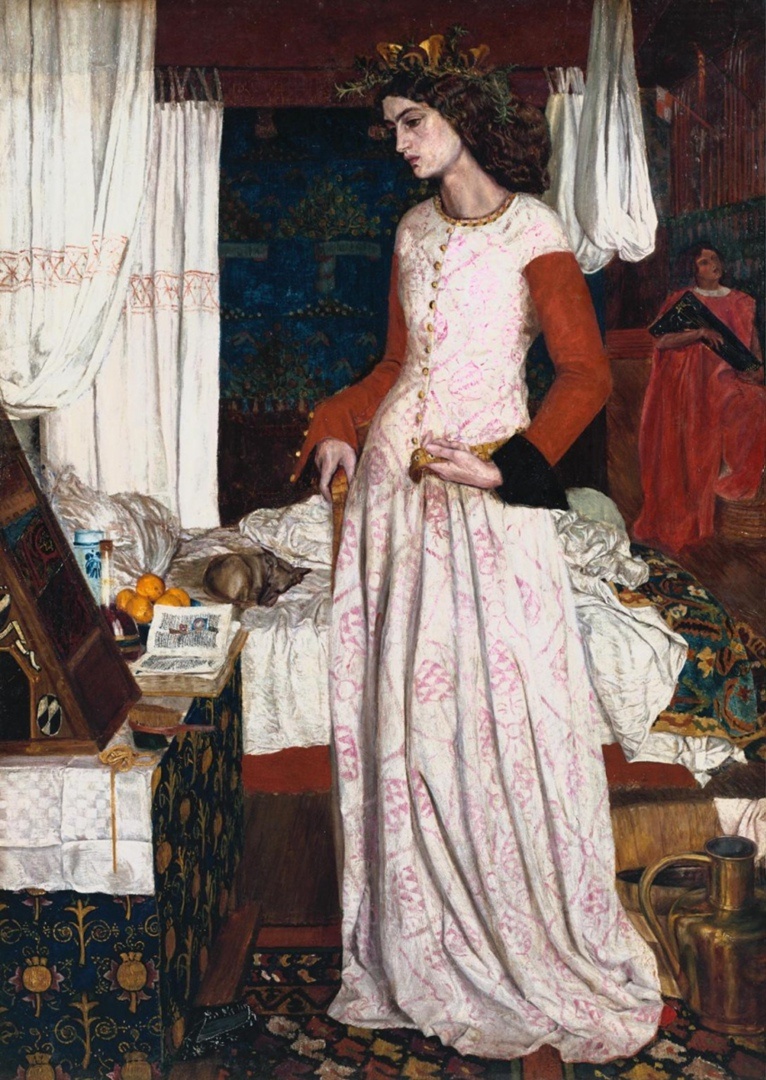 Уильям Моррис. «Прекрасная Изольда» (1858) Холст, масло. 71,8×50,2 см
 Tate Britain, Лондон.