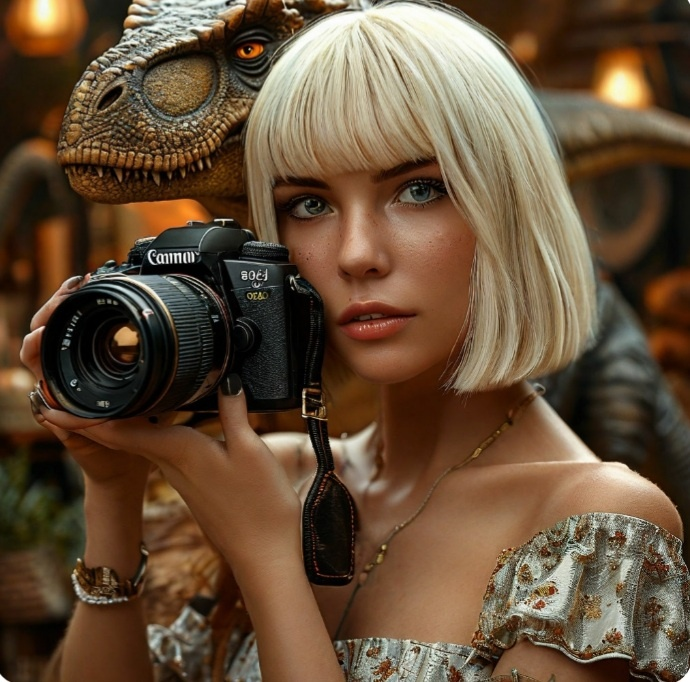 Злюка  почти  не боялась динозавров: она была профессиональной в своём деле