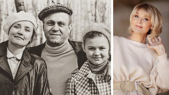 Вера Алентова с мужем и дочерью