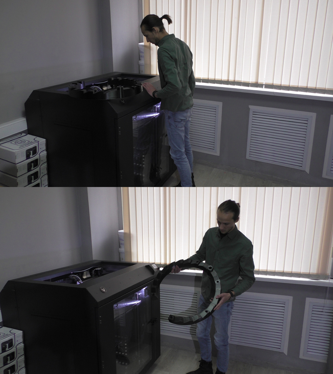 Фото оператора с Volgobot CUBE 600