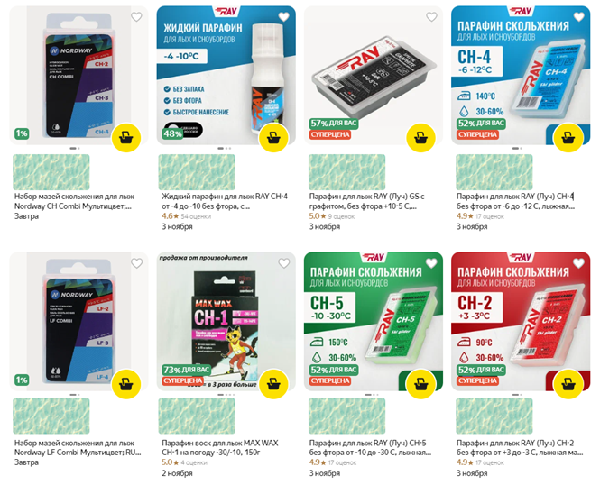 Современные средства обработки беговых лыж: парафин, мази для лыж – пример материальных ценностей физической культуры