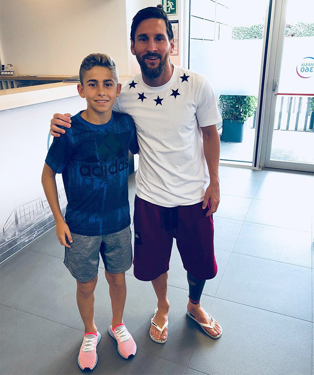    Фермин Лопес с Лионелем Месси. соцсети