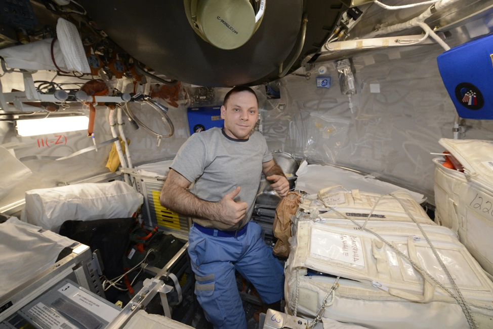 Иван Вагнер в американском грузовом корабле Cygnus. Фото: Роскосмос