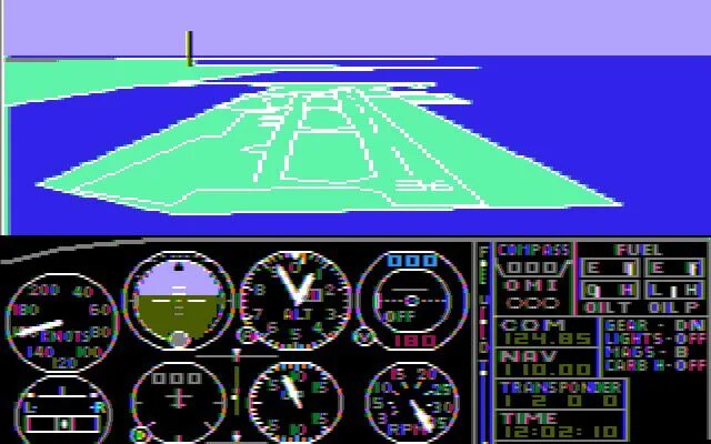 Так выглядела первая часть Flight Simulator