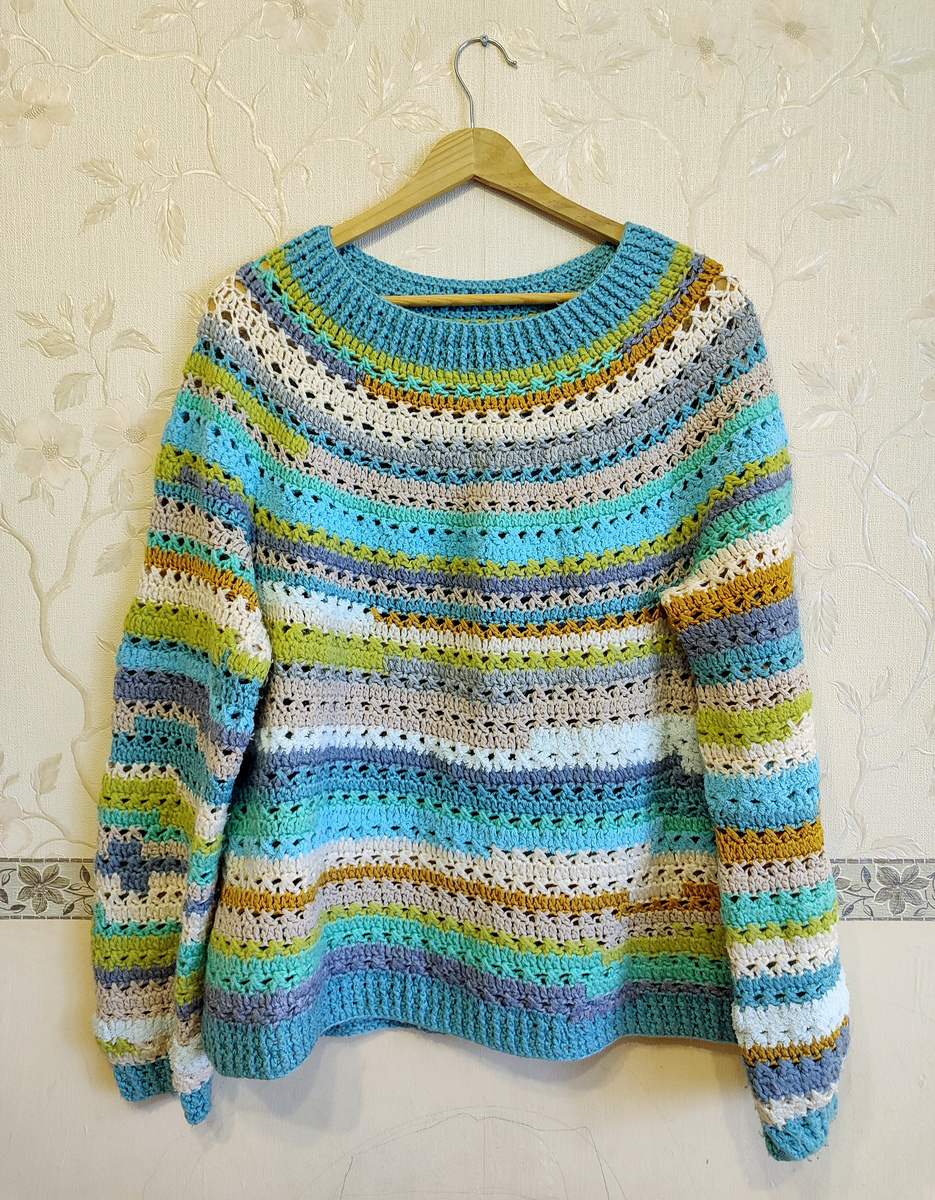 Пуловер крючком 